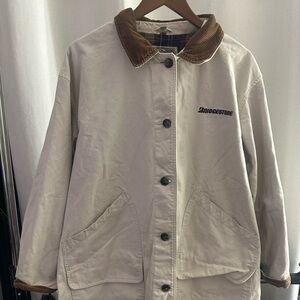 Dunbrooke Cream Trench Coat with Brown Collar